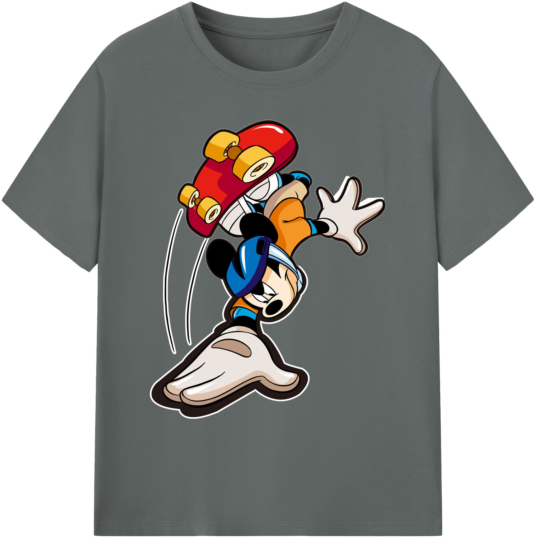 ミッキーマウス Mickey Mouse 綿100％ メンズ半袖Tシャツ｜肌触りやわらか＆通気性